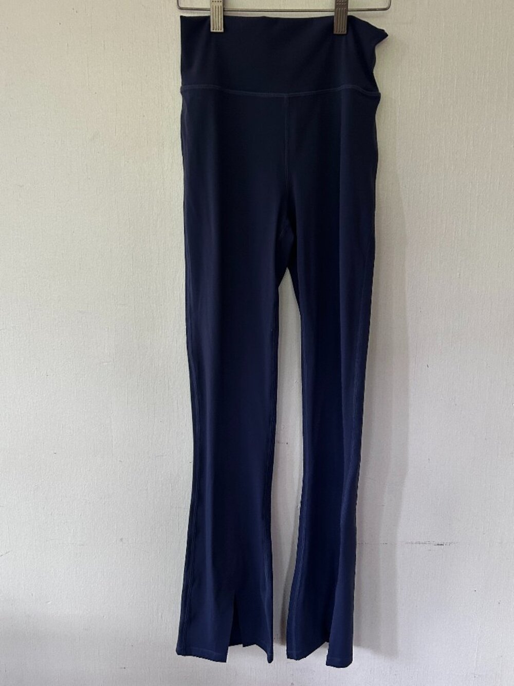 Pleat Adele Spirit Flare Leggings Girls 14 Navy Bootcut Ankle Slit Athleisure